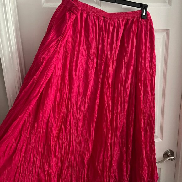 Plus Size Jessica London 100% Cotton Flowing Crinkled Maxi Skirt - Picture 6 of 6